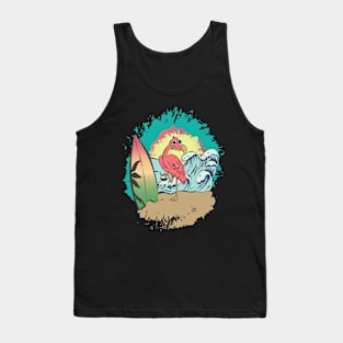 Flamingo Summer Shirt Retro Flamingo Tank Top